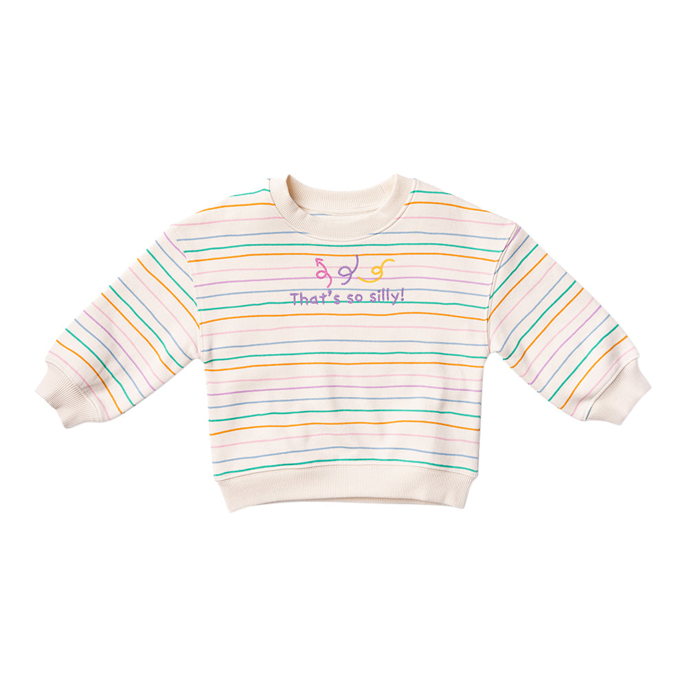Ms.Rachel Sweatshirt - Blue Stripe / 12-18m - Image 4