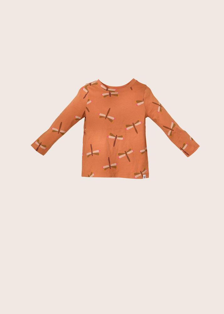 rise little earthling Long-Sleeve Shirt - Hazel Dragonfly / 9-12m