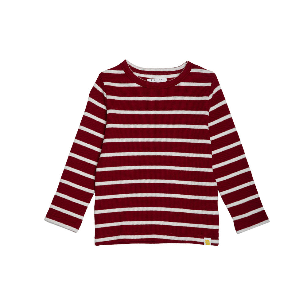 rise little earthling Long Sleeve Waffle T-Shirt - Tannin / 18-24m