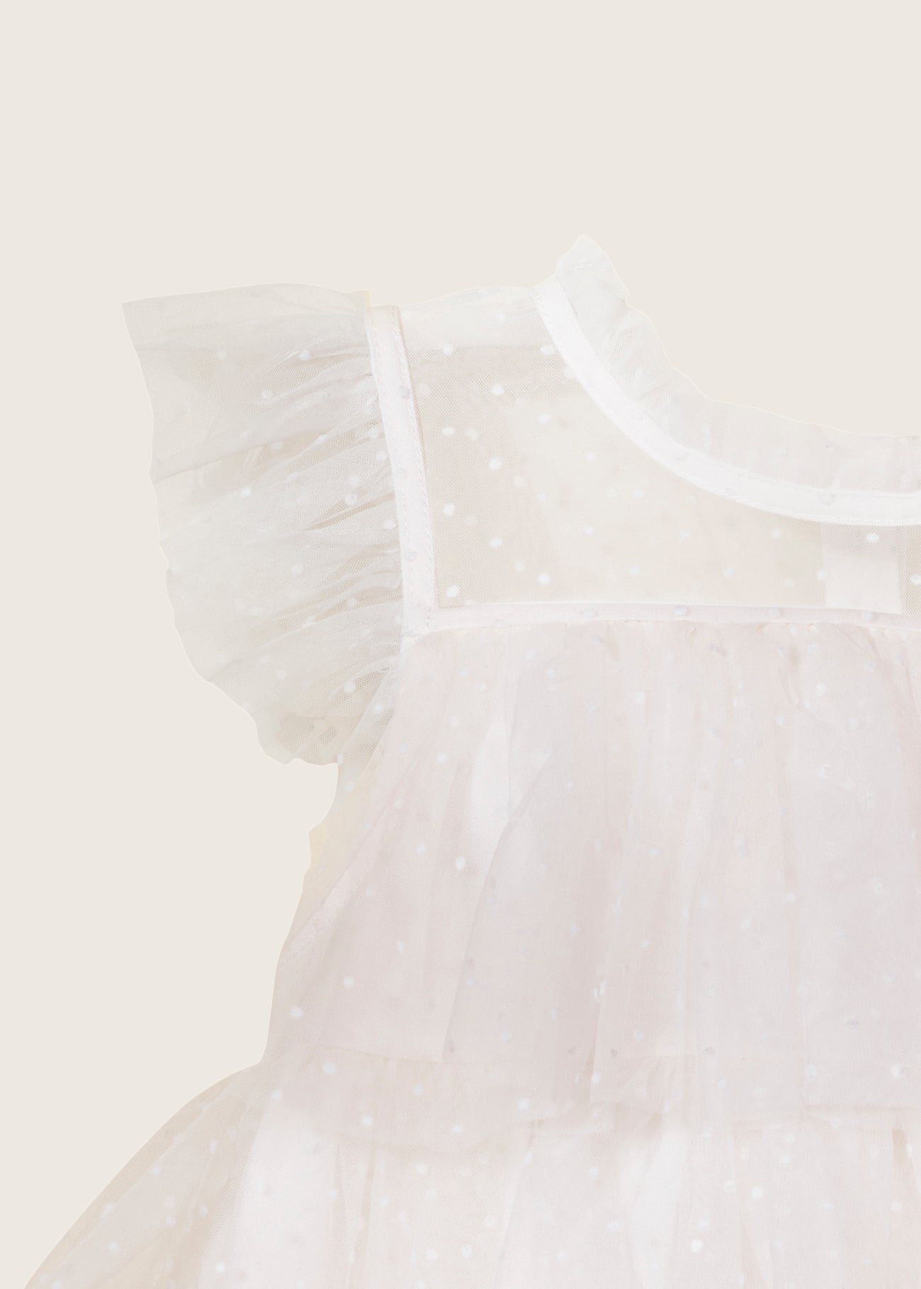 rise little earthling Tiered Dress TGHDR48 - White / 2-3y - Image 2