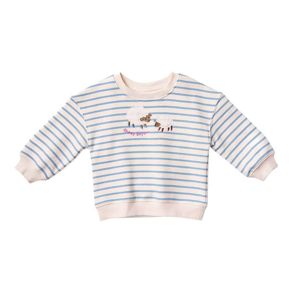 Ms.Rachel Sweatshirt - Blue Stripe / 12-18m - Image 10