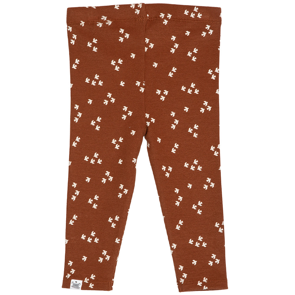 rise little earthling Pocket Leggings Andorra Birds 0-3m - Antique White Birds / 9-12m - Image 2