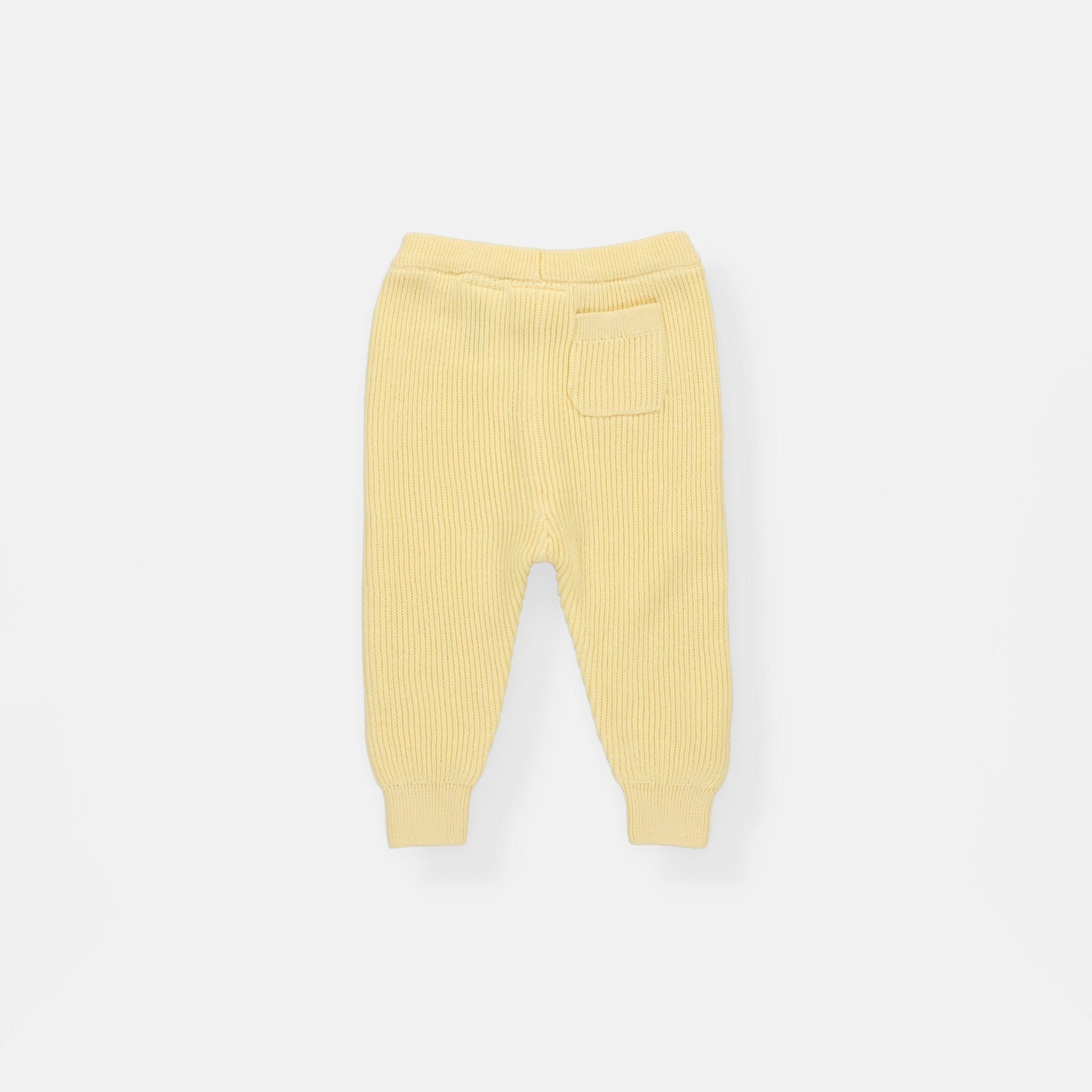 Rise Little Earthling Rib Knit Jogger - Yellow / 0-3m - Image 3