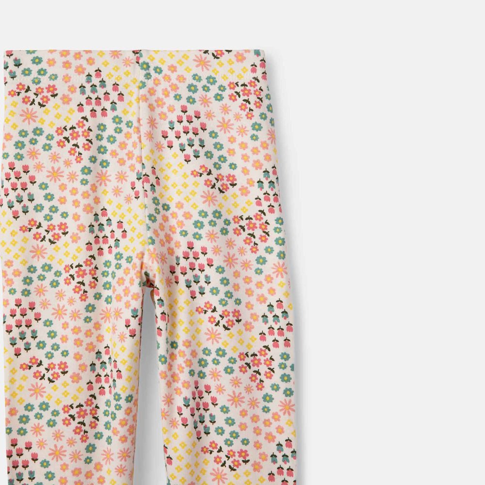 rise little earthling Short Sleeve Sleep Set - Antique White Floral / 18-24M - Image 5