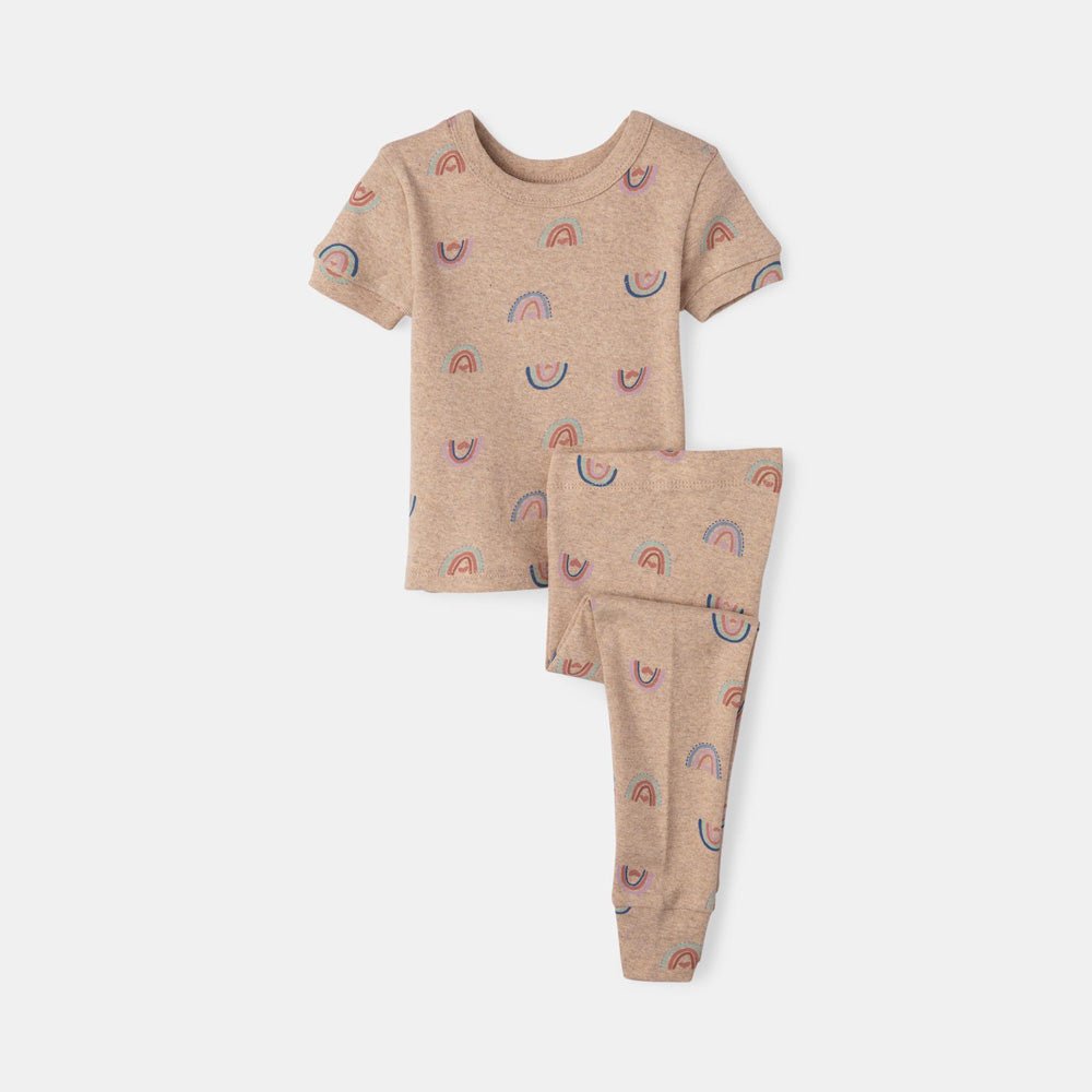 rise little earthling Short Sleeve Sleep Set - Antique White Floral / 18-24M - Image 14