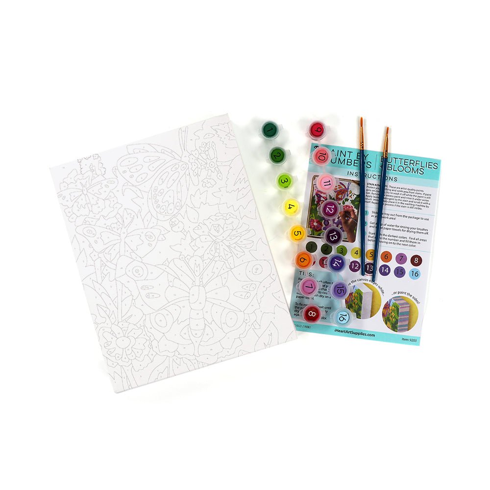 Bright Stripes iHeartArt Paint By Numbers- Butterflies + Blooms - Image 7