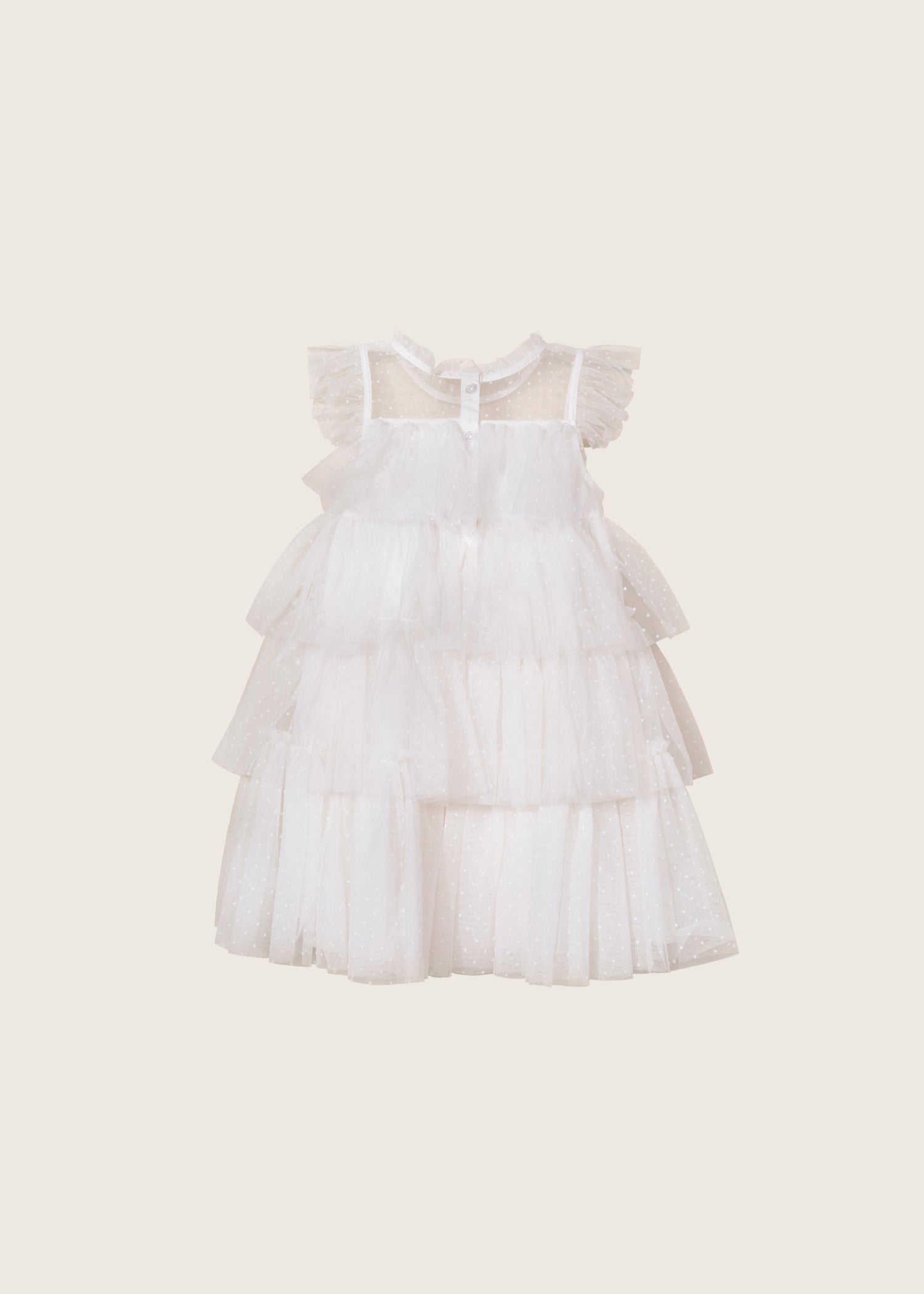rise little earthling Tiered Dress TGHDR48 - White / 2-3y - Image 3