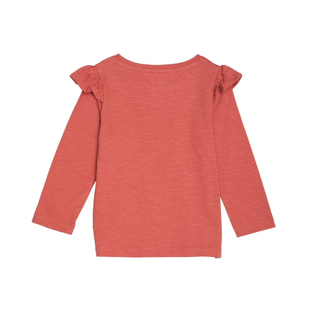 rise little earthling Long Sleeve Ruffle T-Shirt TGFKT20 - Grey / 18-24m - Image 2