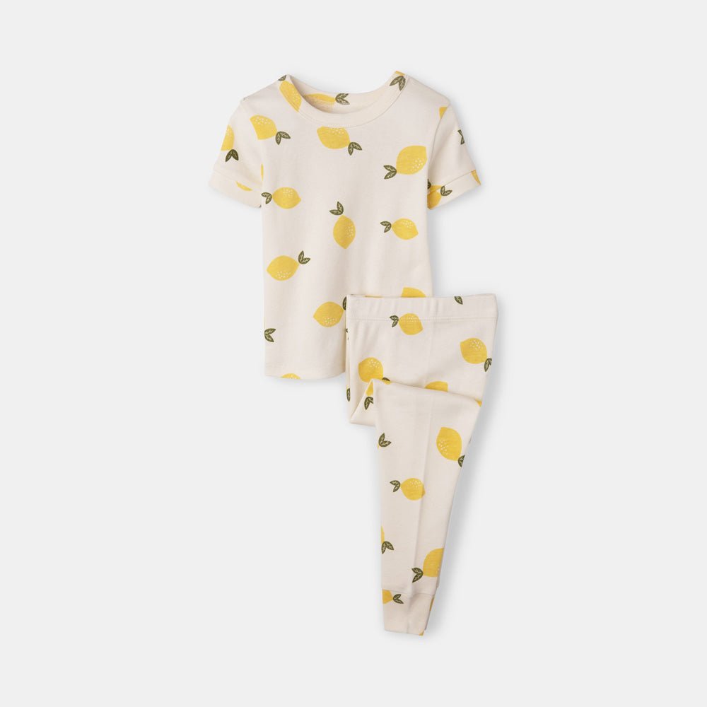 rise little earthling Short Sleeve Sleep Set - Antique White Floral / 18-24M - Image 10