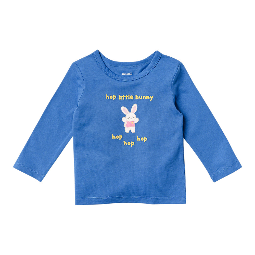 Ms.Rachel Long Sleeve Tees - Light Blue / 6-12m