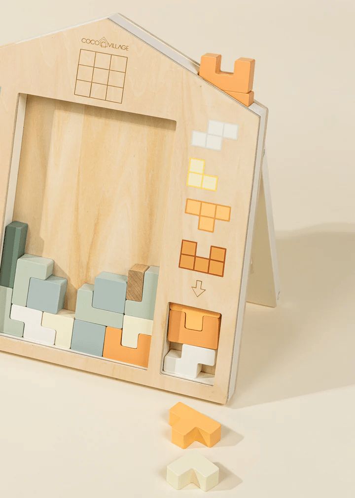 Coco Village Wooden Tetris Puzzle Toy (40 pcs) - Image 3
