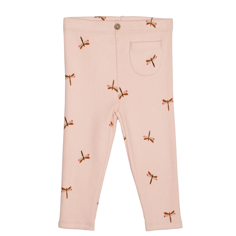 rise little earthling Pocket Leggings Andorra Birds 0-3m - Antique White Birds / 9-12m - Image 6