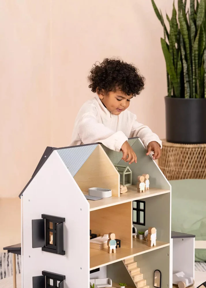 Coco Village Wooden Doll House Bathroom Furniture (6pcs) - Image 8