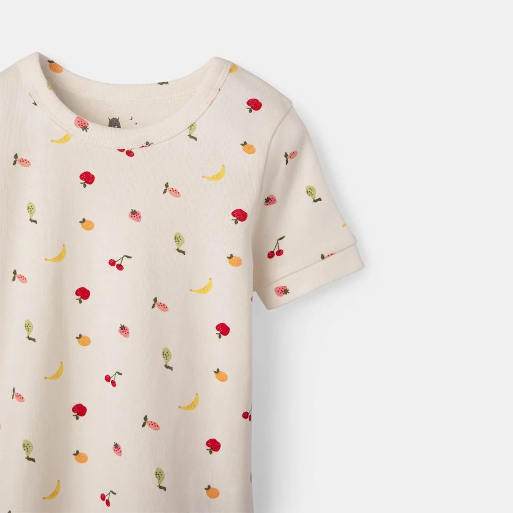 rise little earthling Short Sleeve Sleep Set - Antique White Floral / 18-24M - Image 9