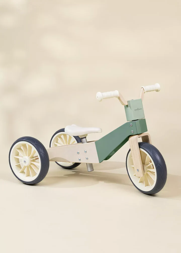 Coco Village Seafoam 3-in-1 Wooden Balance Bike - Image 2