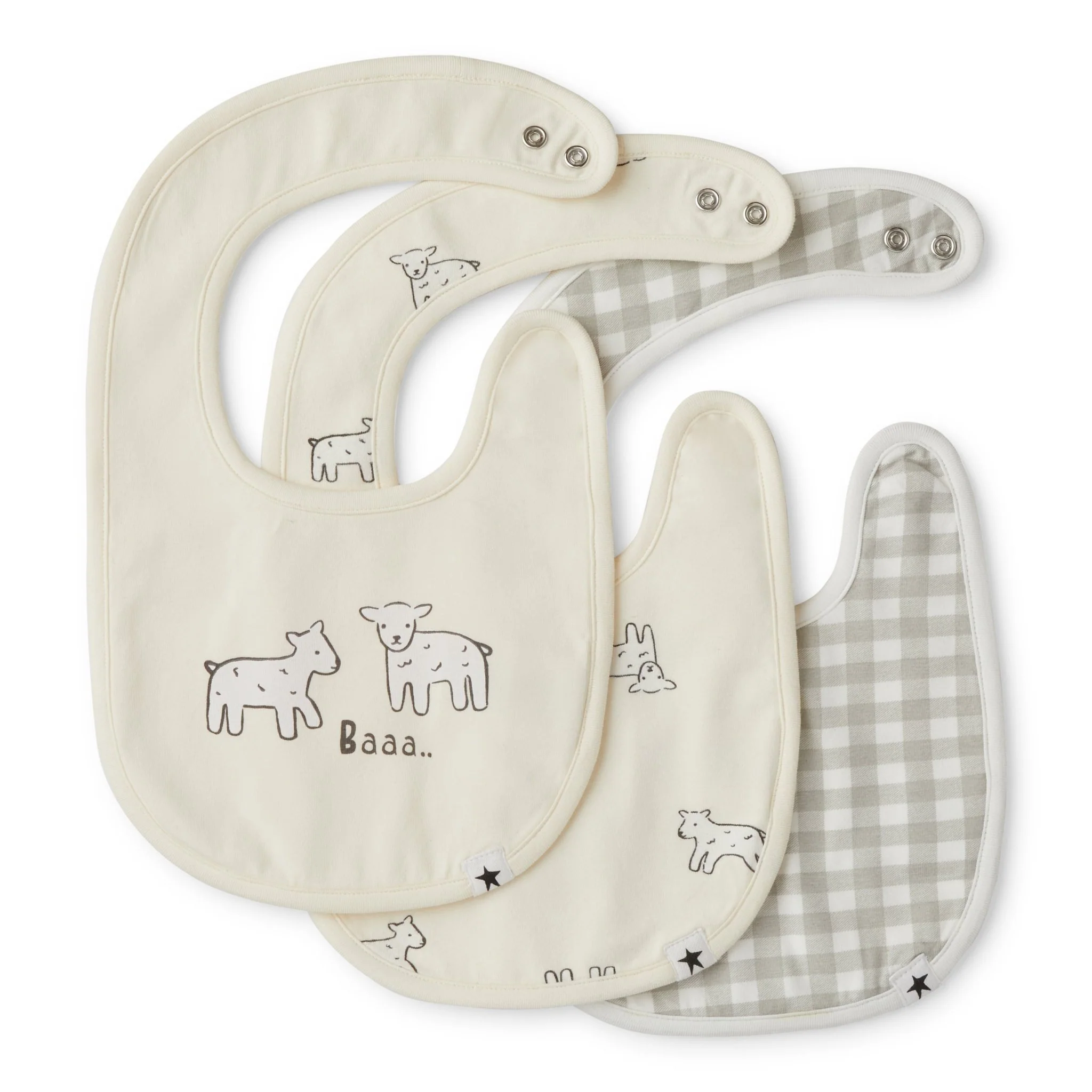Rise Little Earthling 3-Pack Starter Bib - Blossom / OS