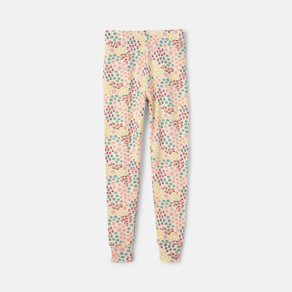rise little earthling Short Sleeve Sleep Set - Antique White Floral / 18-24M - Image 3